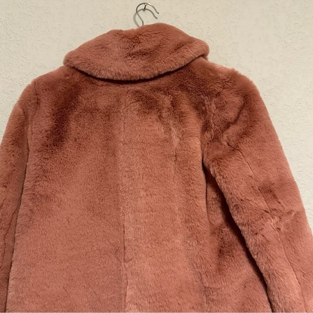 J. Crew Rose Pink Fur Teddy Coat